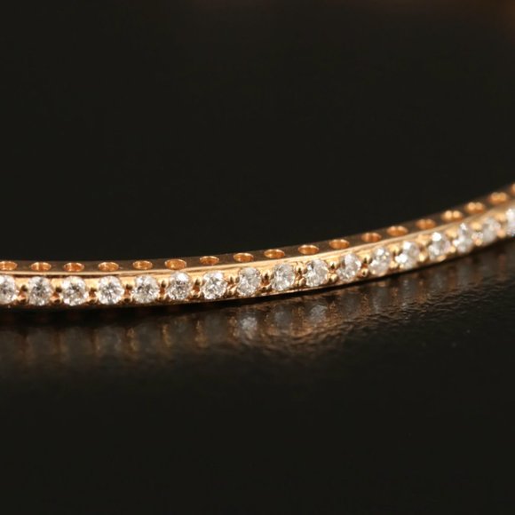 18K Yellow Gold 1.68 CTW Diamond Bangle Bracelet - Picture 3 of 5